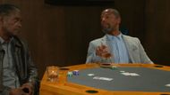 Doug chats over a drink with Marcel, careful Doug | Image Paramount Press